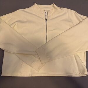 PINK Victoria's Secret Cream Zip-Up Sweatshirt